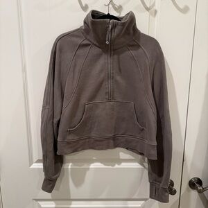 Cozy Gray Quarter-Zip Pullover